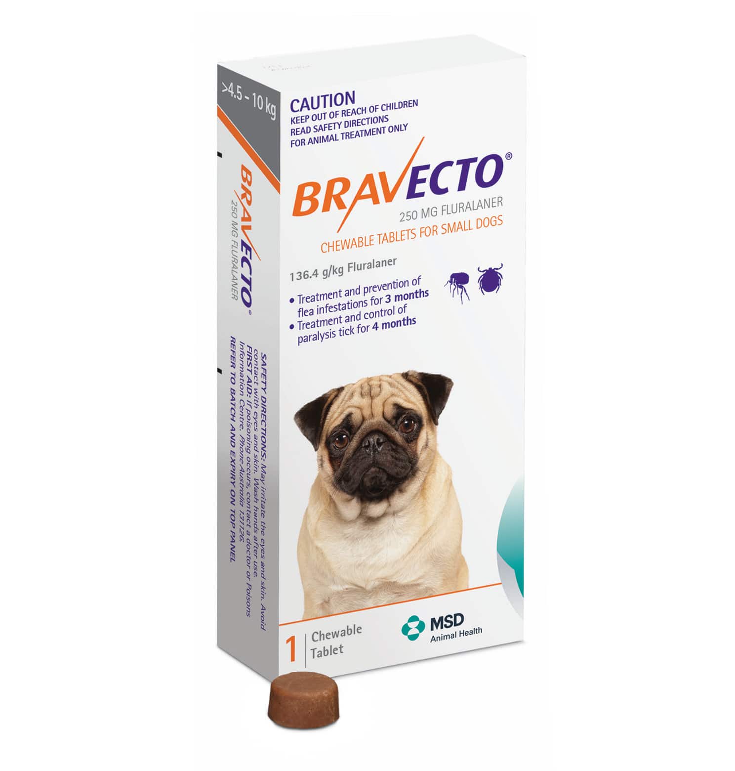 bravecto-flea-and-tick-dog-4-5kg-10kg-swanbourne-vet-centre